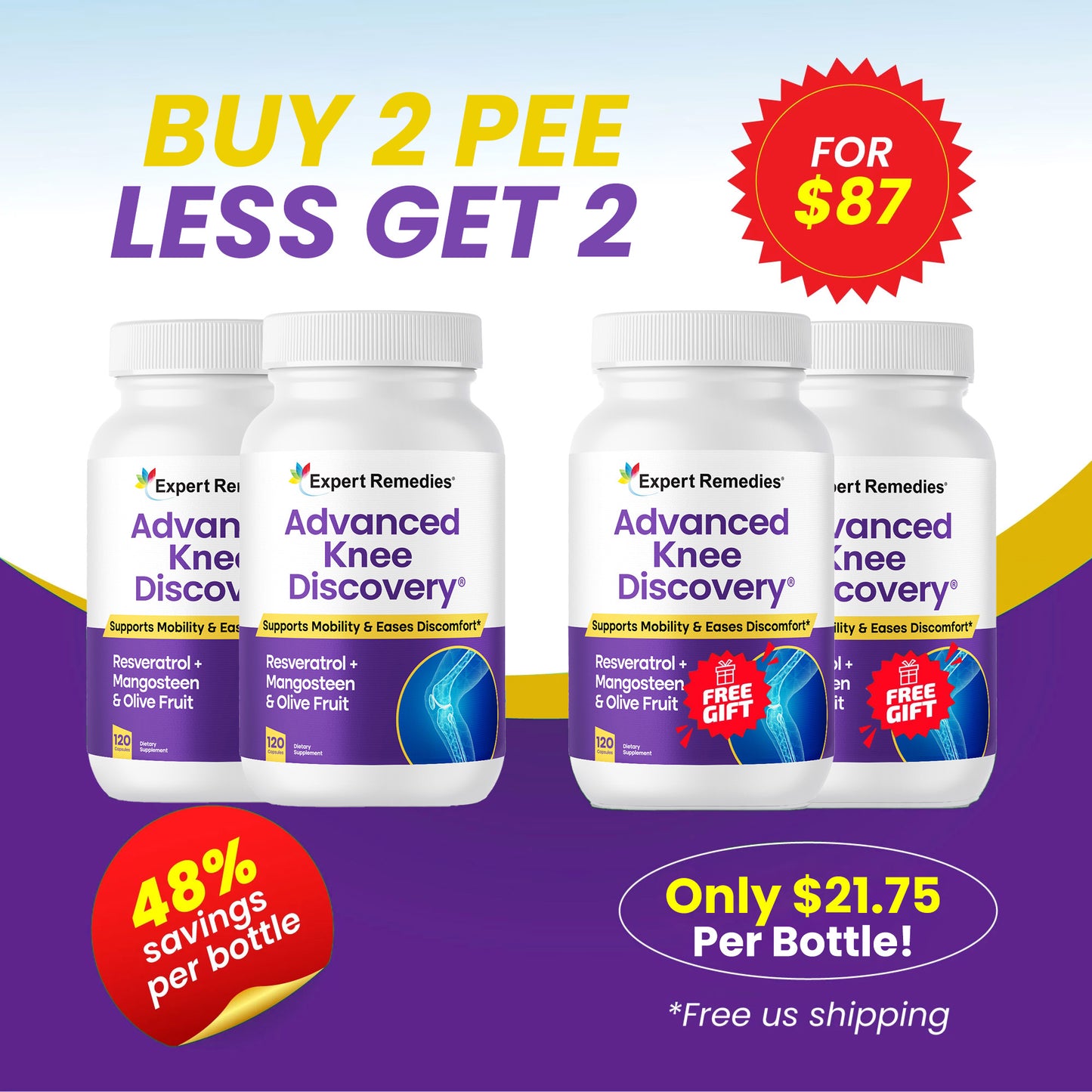 Advanced Knee Discovery Buy 2 get 2 FREE!