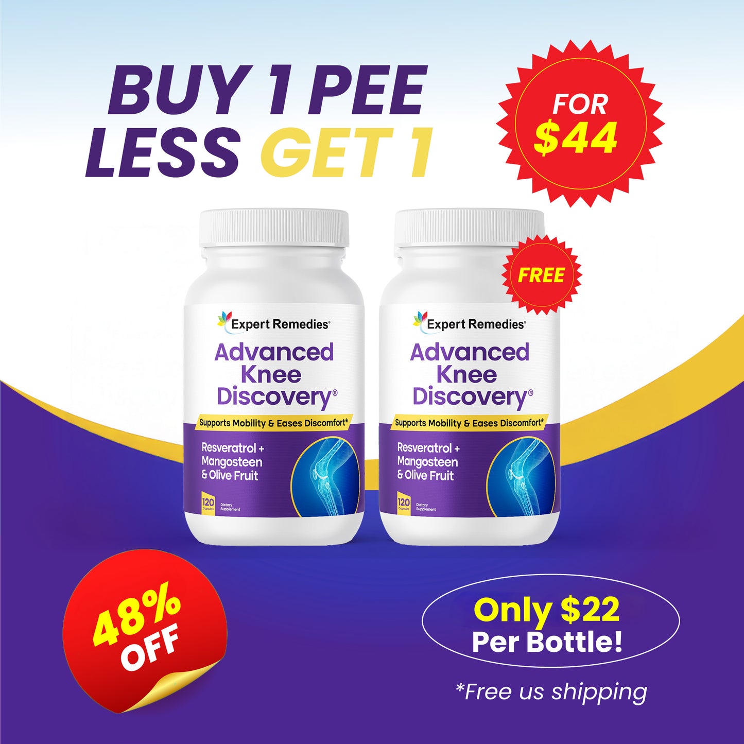 Buy 1 Bottle of Knee Discovery Get 1 FREE!