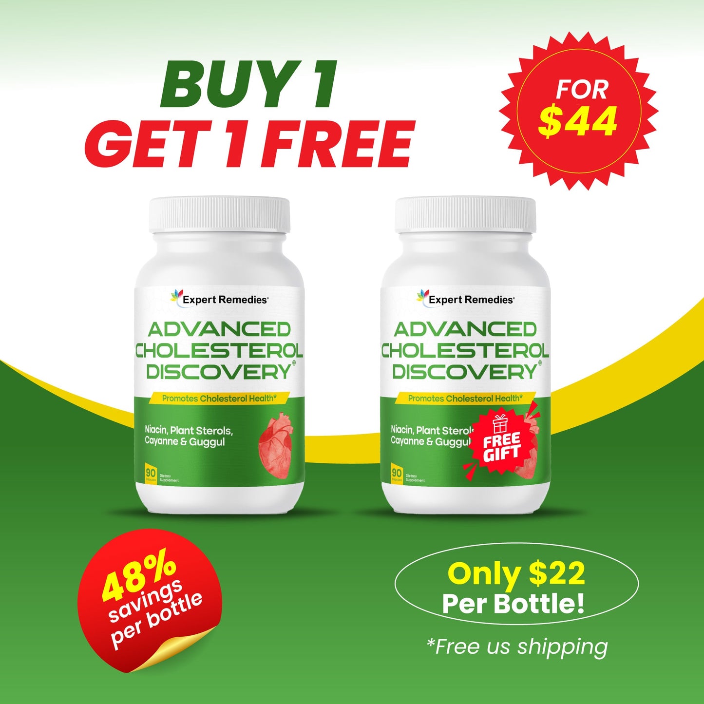 Buy 1 Bottle of Cholesterol Discovery Get 1 FREE!