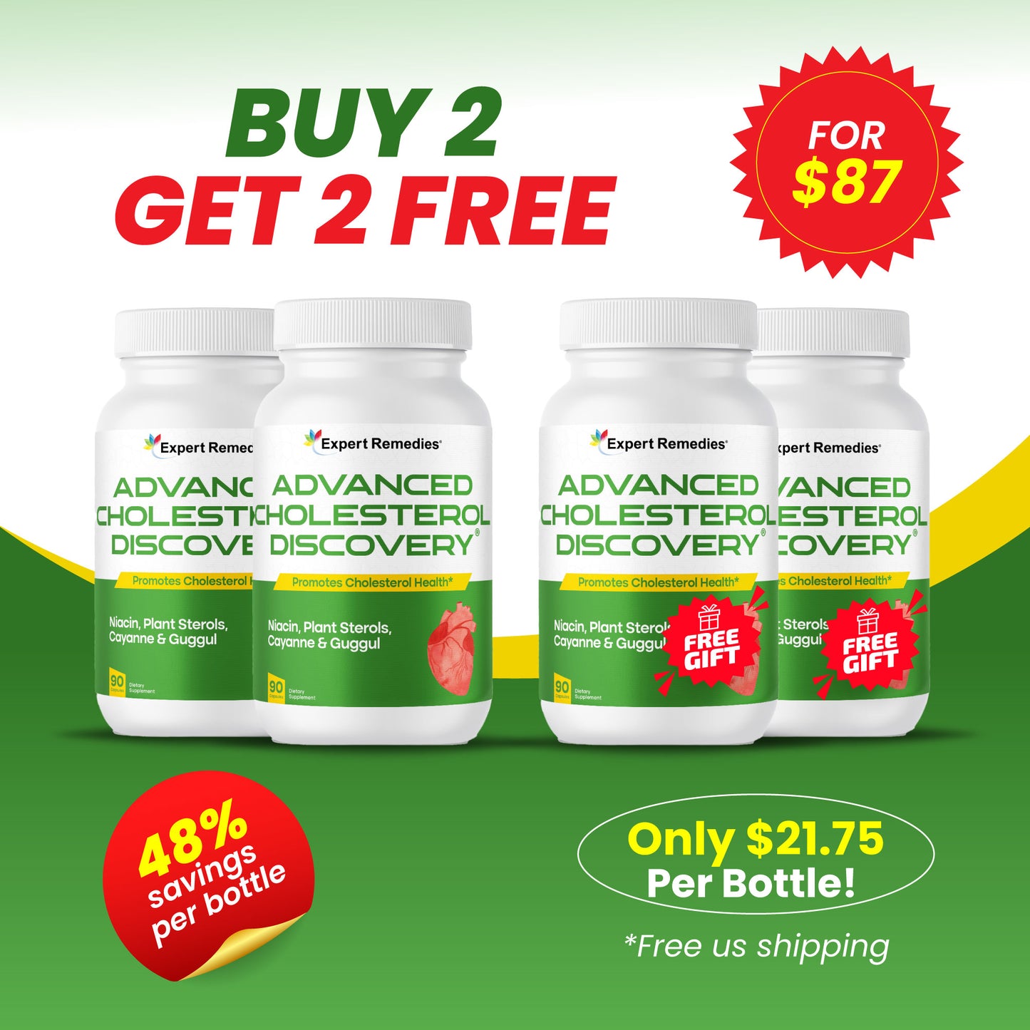Buy 2 Bottles of Cholesterol Discovery Get 2 FREE!
