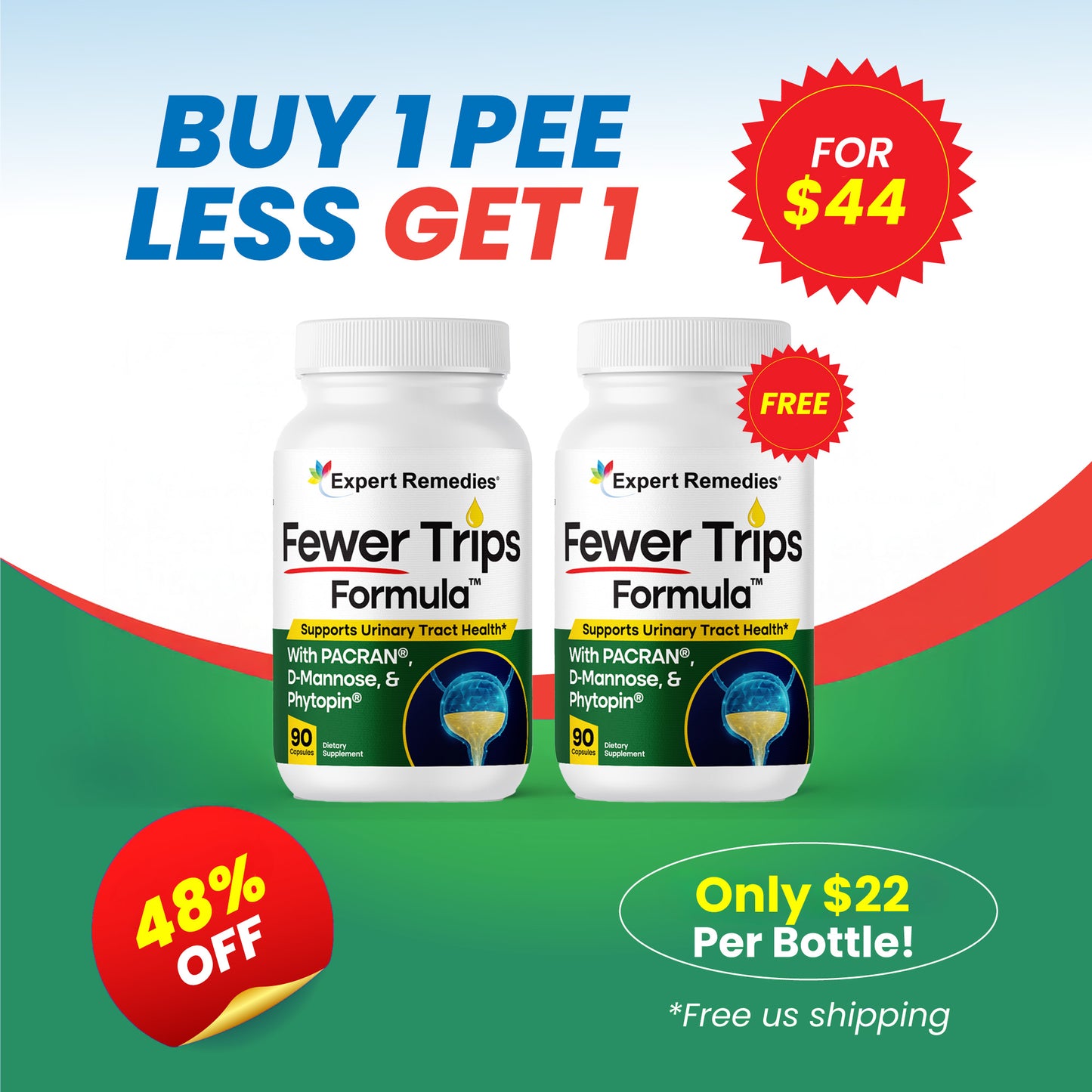 Buy 1 Bottle of Fewer Trips Get 1 FREE