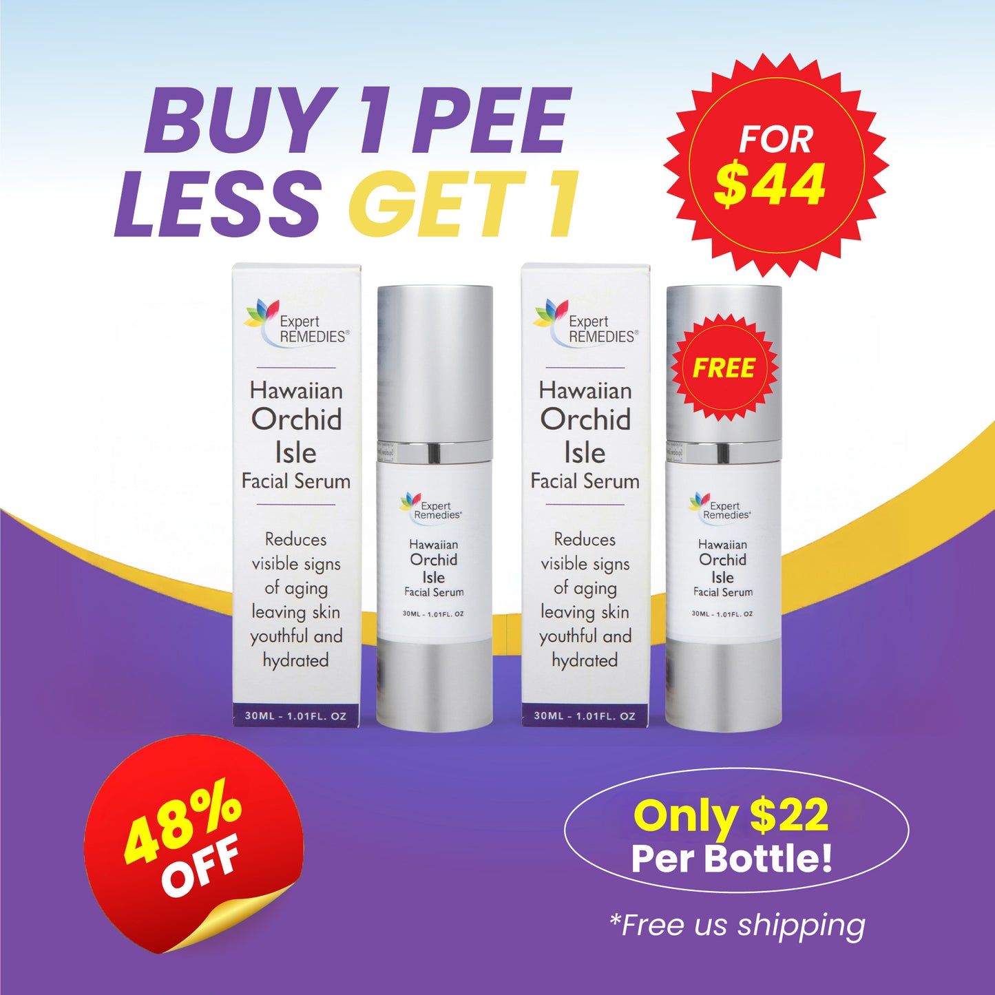 Buy 1 Bottle of Hawaiian Serum Get 1 FREE!