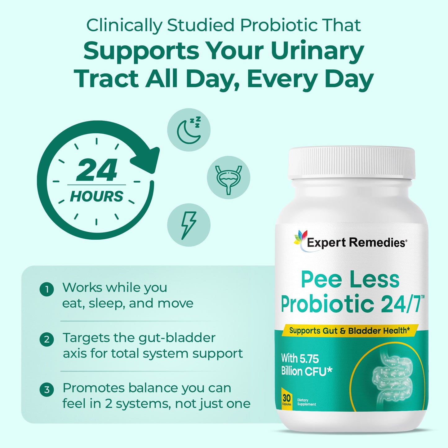 Pee Less Probiotic 24/7 Buy 1 Get 1 FREE!