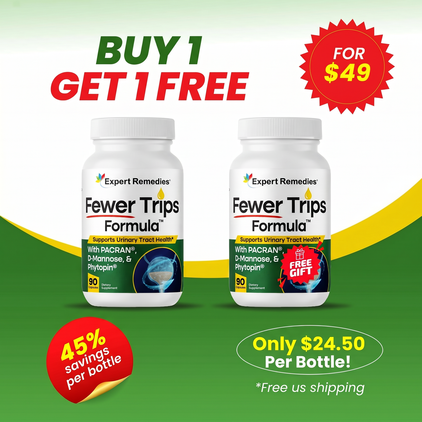 Buy 1 Bottle of Fewer Trips Get 1 FREE