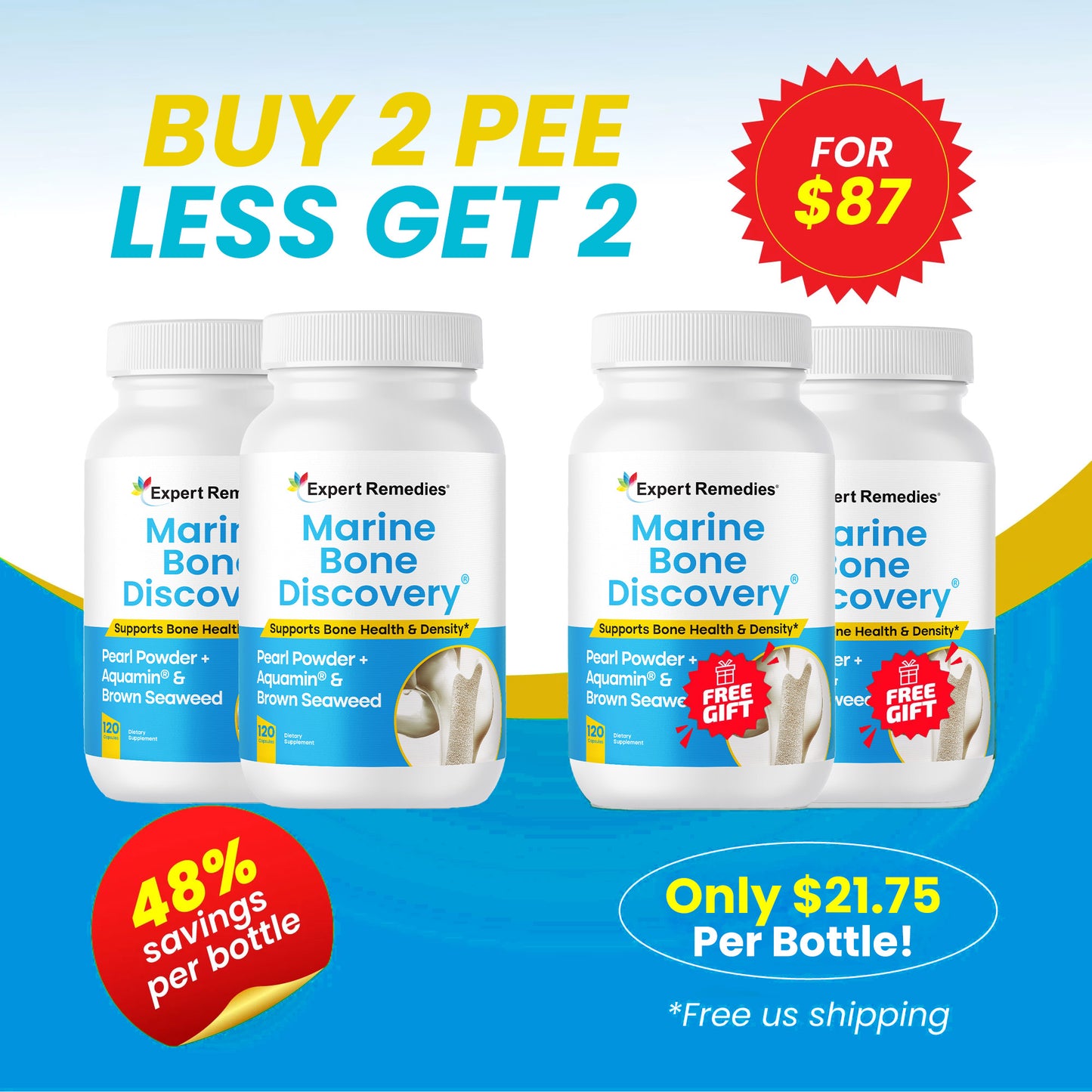 Buy 2 Bottles of Marine Bone Discovery Get 2 FREE!